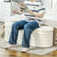 Repose-pieds de rangement rembourré en molleton 45,7 pouces Bernfel