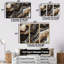 Ensemble de salon Glam Gold Flows Black Agate - Marble Wall Art-1227239721-1227239719
