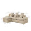 Canapé modulaire moelleux en laine d'agneau de 129,8 po, canapé d'angle surdimensionné en forme de L surdimensionné, grand canapé moelleux et moelleux avec coussins décoratifs pour le salon-133264975-133264978-133264984