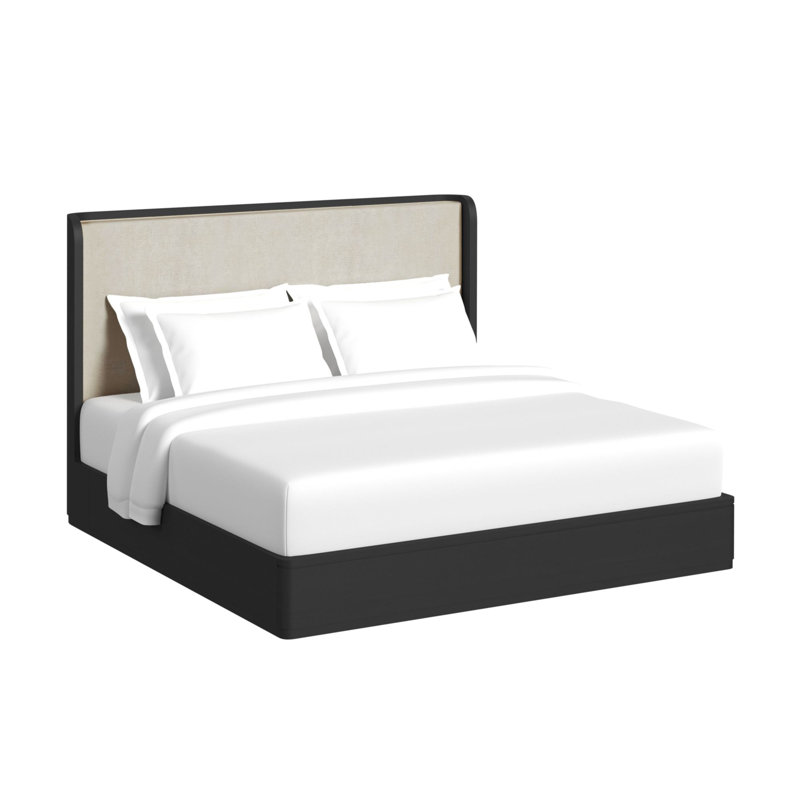 Orpha King UPH Bed In Black, Black