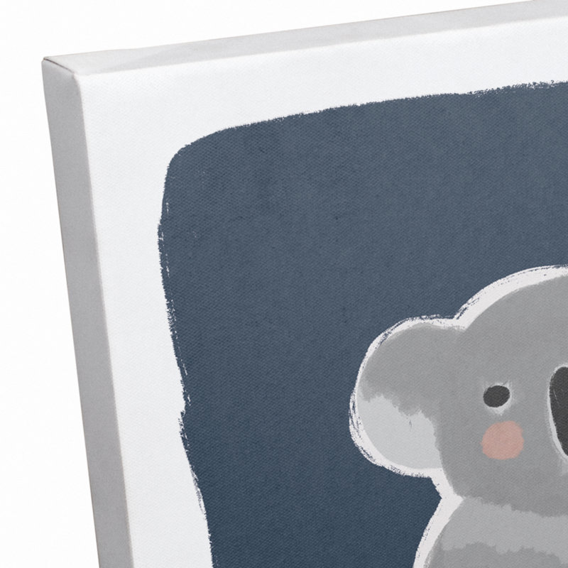 Art sur toile koala doux Briscoe, Bleu, H 14 po x l 11 po x P 1,25 po