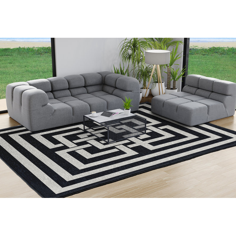 Pasty Chenille Geometric Indoor Rug, Rectangle 8' x 10'