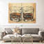 Ensemble de 2 verres à whisky rétro sur toile-1995898276