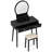 Small Vanity Desk w/Mirror & Lights Cushioned Stool 3 Adjustable Lighting Colors -854262312