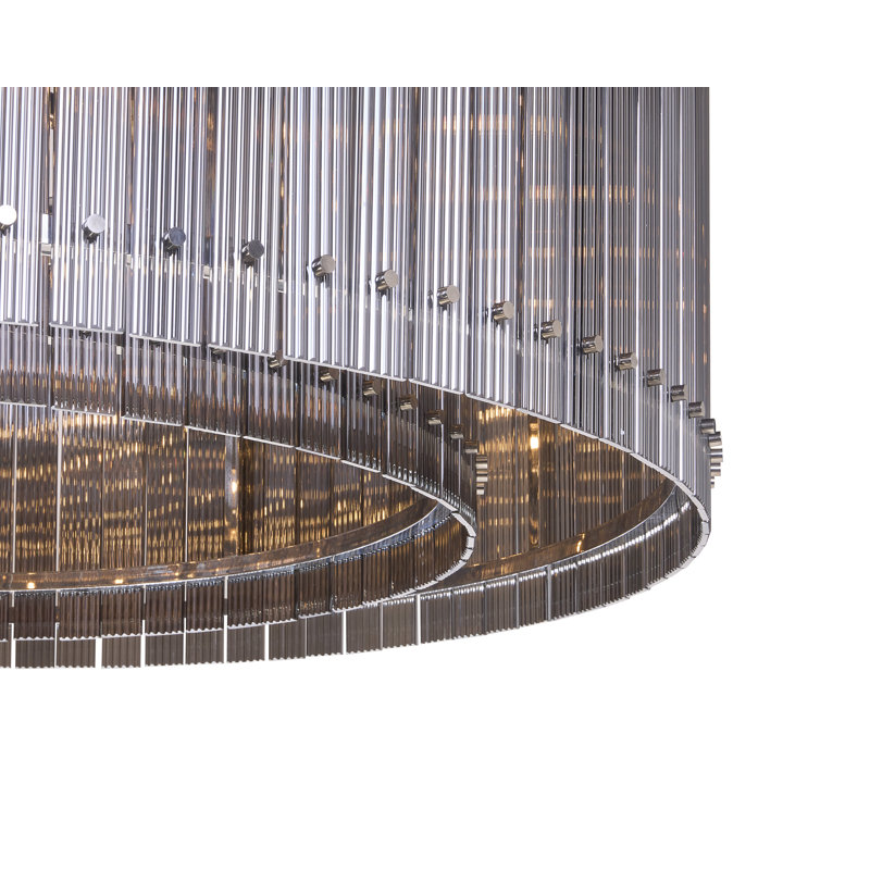 Kore Glass Chandelier, 19.5" H x 60" W x 60" D