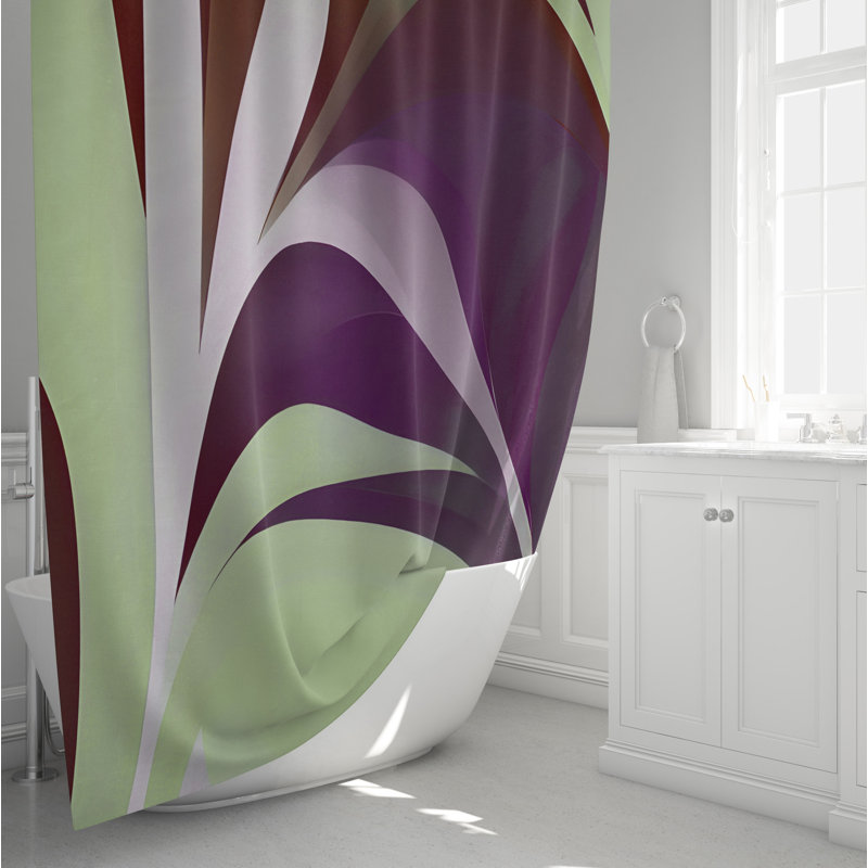 Rideau de douche abstrait Cittlaly, H 72 po x l 70 po