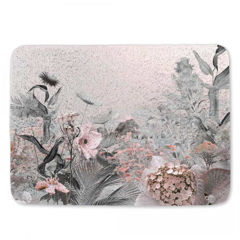 Tapis de bain Botanical art, L 21 po x L 34 po