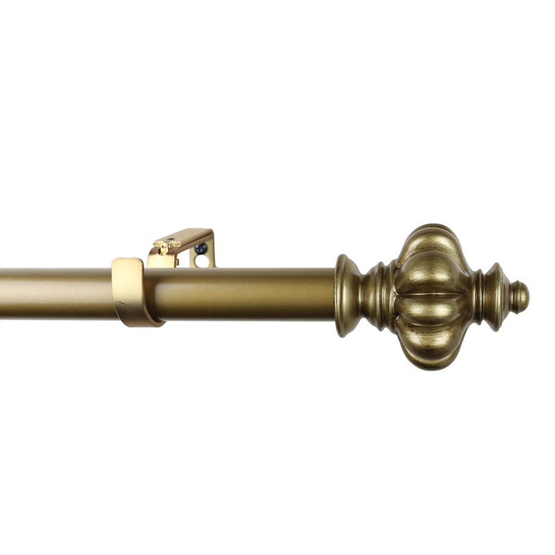 Tringle à rideaux simple ajustable Coldiron, 48 po - L 84 po, Cottage