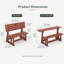 Solid Wood Outdoor Picnic Table , 55.5 " W 30 " D