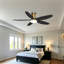 Ventilateur de plafond encastré à profil bas 36/42/48 po avec lumière et télécommande, silencieux, facile à installer-647977737-669003813