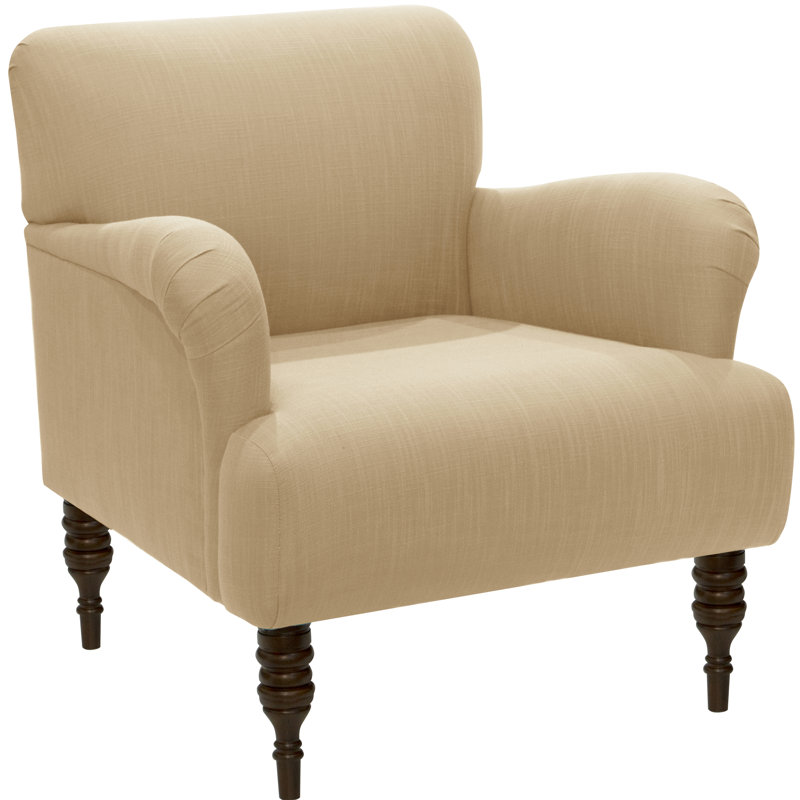 Fauteuil en polyester de 32 po de largeur Allura, Lin classique grès