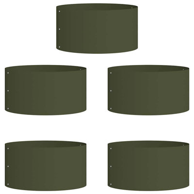 Garden Planters 5 Pcs 20 Cm Steel