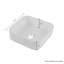 Lavabo de salle de bain carré 15 1/2 pouces en céramique blanche