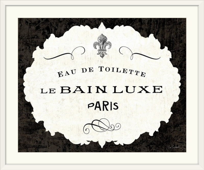 House of Hampton® Le Bain Luxe I by Sue Schlabach - Textual Print & Reviews | Wayfair