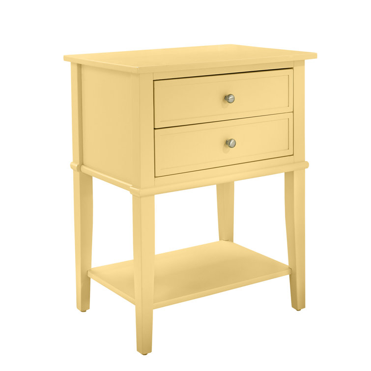 Dmitry 2-Drawer End Table with Storage