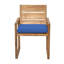 Venice Teak Patio Dining Armchair with Cushion-2076089612