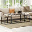 Nesting Coffee Table Set of 3, End Tables for Living Room, Brown