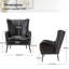 Cahyadi 76cm W Modern Faux Leather Chair with Wingback-360032561