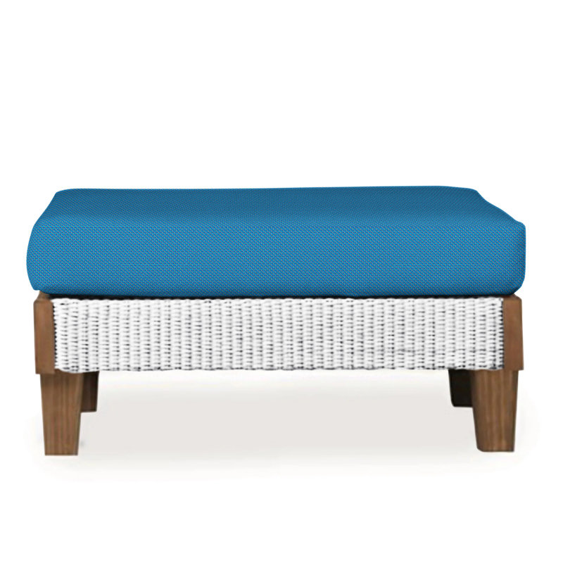 Catalina Outdoor Ottoman, Demo Stone, White