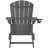 Folding Adirondack Chair, SGS Tested, Wooden Textured With Cup Holder, Heavy All-Weather HDPE Comfortable Set Poolside Backyard Lawn Grey Set 4-125440480