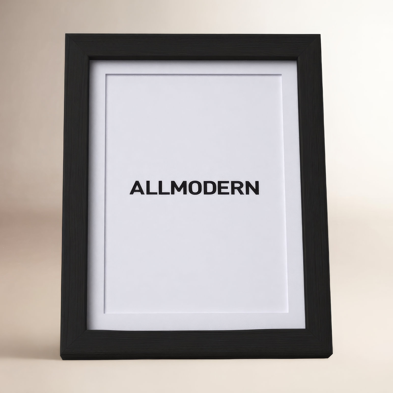Capullo Wood Matte Picture Frame with Mat, 4" x 6", Black