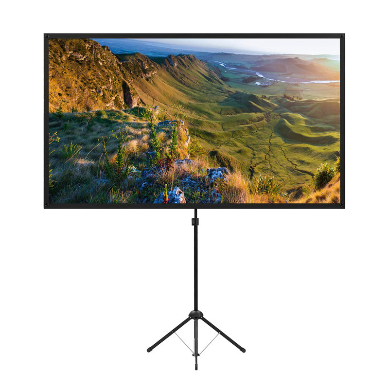 Projector Screen With Stand, Outdoor Projector Screen  And Tripod Stand, 106.8cm H x 183.3cm W