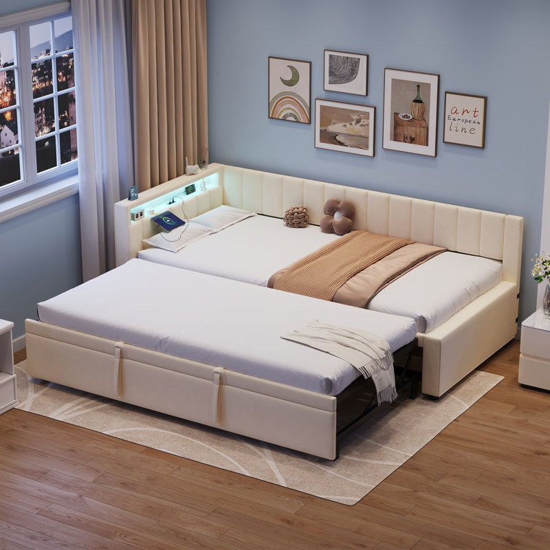 Upholstered Daybed, Beige