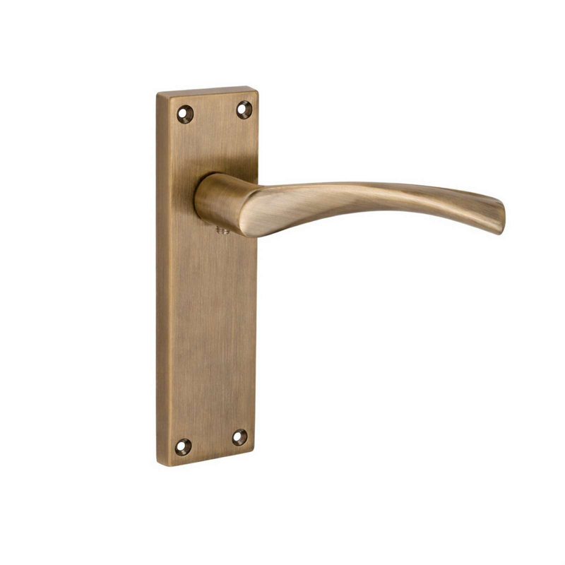 Golden Grace 5 Pairs Victorian Design Astrid Door Handle Satin Brass Finish Bathroom and Lock Set - 150mm x 40mm