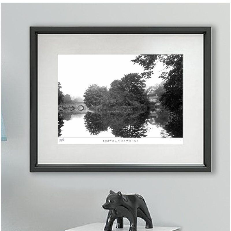 Bakewell, River Wye 1923 - Single Picture Frame Print, 28cm H x 36cm W x 2.3cm D