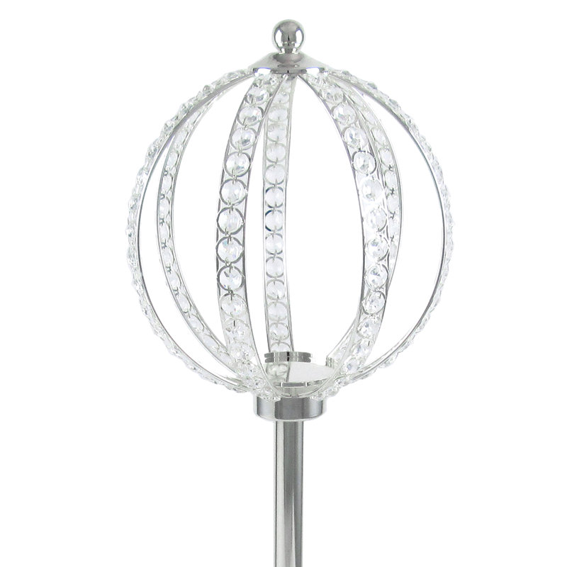 Boule à billes Saltram Princess Crystal, Argent, H 31,1 po x l 9,25 po x P 9,25 po