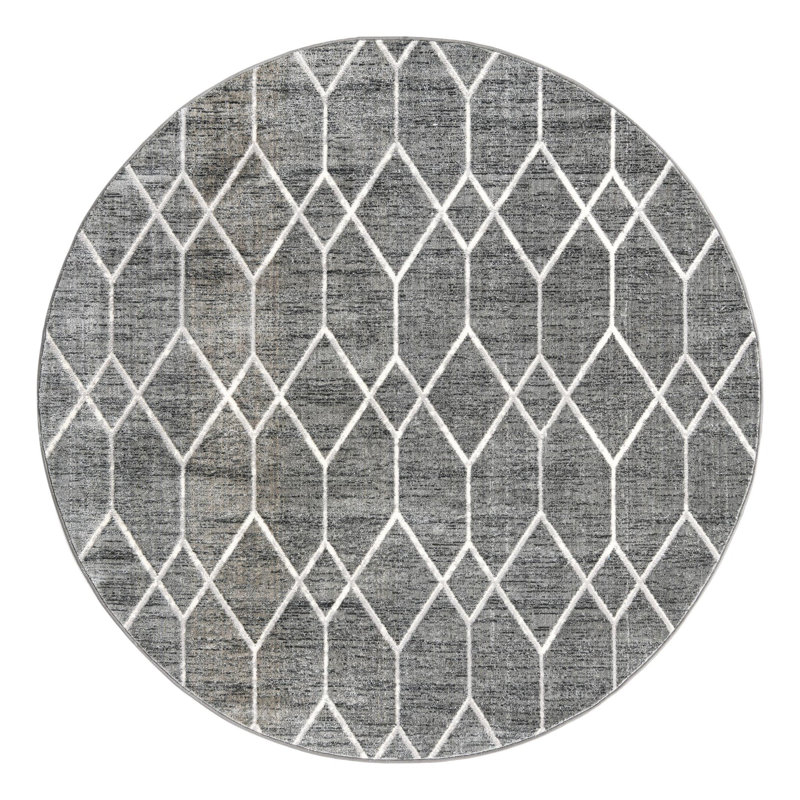 Patrie Geometric Indoor Rug, Round 7'