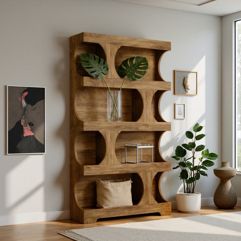Étagères pratiques, bibliothèque, bibliothèque de rangement en forme de S