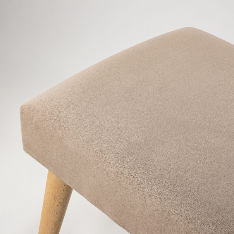 Sigourney Fabric Upholstered Bench, 40cm H x 150cm W x 40cm D, Latte