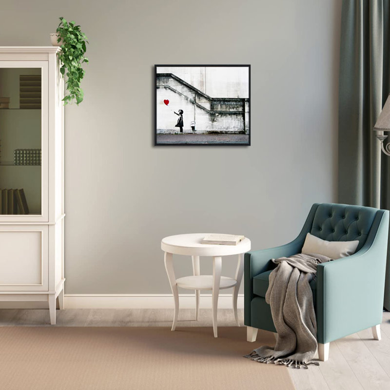 Print on Canvas, Black Single Picture Framed, 60.9cm H x 50.8cm W x 1cm D