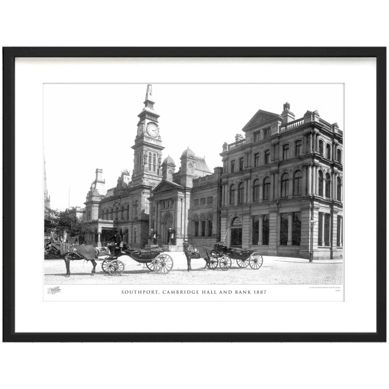 Southport, Cambridge Hall And Bank 1887 by Francis Frith - Single Picture Frame Print, 28cm H x 36cm W x 2.3cm D