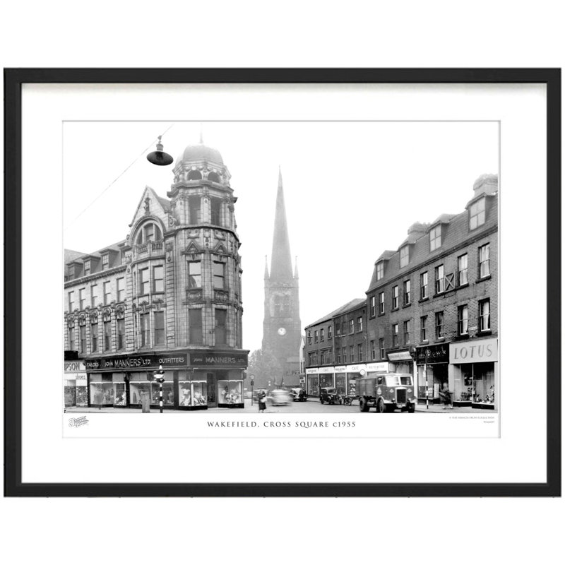 Wakefield, Cross Square C1955 by Francis Frith - Single Picture Frame Print, 28cm H x 36cm W x 2.3cm D
