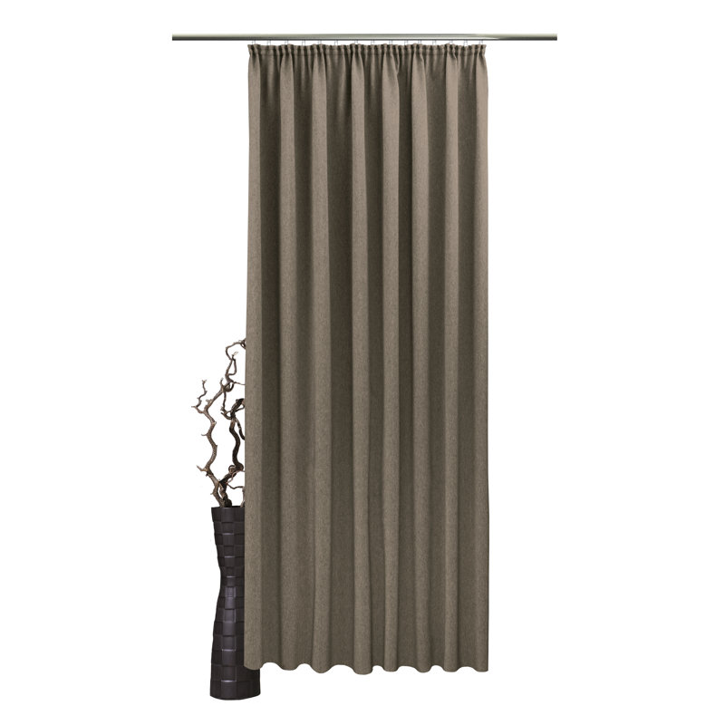 Quade Room Darkening Curtain Pair, Tan, 180cm H x 135cm W