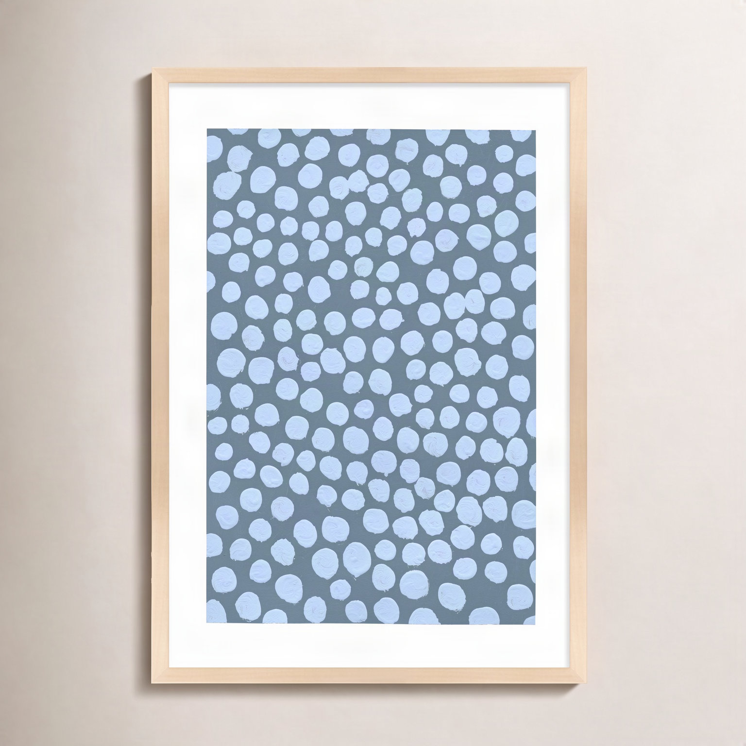 Navi "Periwinkle on Blue Gray" Painting, 30" H x 21" W x 1.25" D, Brown