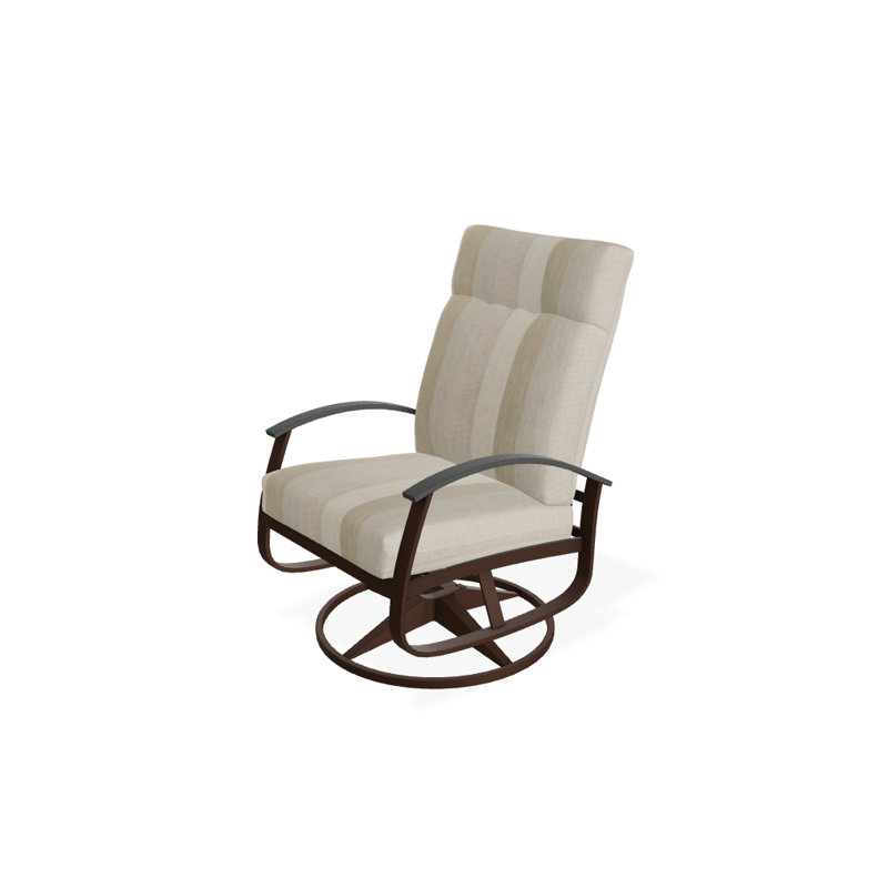 Chaise berçante pivotante réglable avec coussins Askar, Mango, Graphite classique P30, Kona texturé