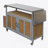 Foldable Outdoor Kitchen Island With Lockable Wheels, Storage, And Towel Rack For Patio Cooking, Espresso+Grey-2014623352