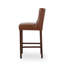 Tabouret de bar 30,5 pouces avec dossier - Tabouret de comptoir en îlot de cuisine en polyuréthane brun clair avec repose-pieds en métal