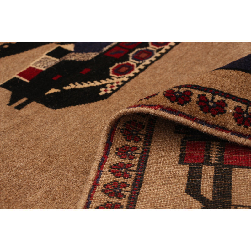 Tapis intérieur en laine 6 pi 8 po x 9 pi 4 po one-of-kind à la main-noué la 2010 Shartlesville