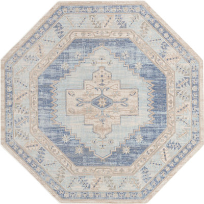 Tapis bleu ciel Parchette