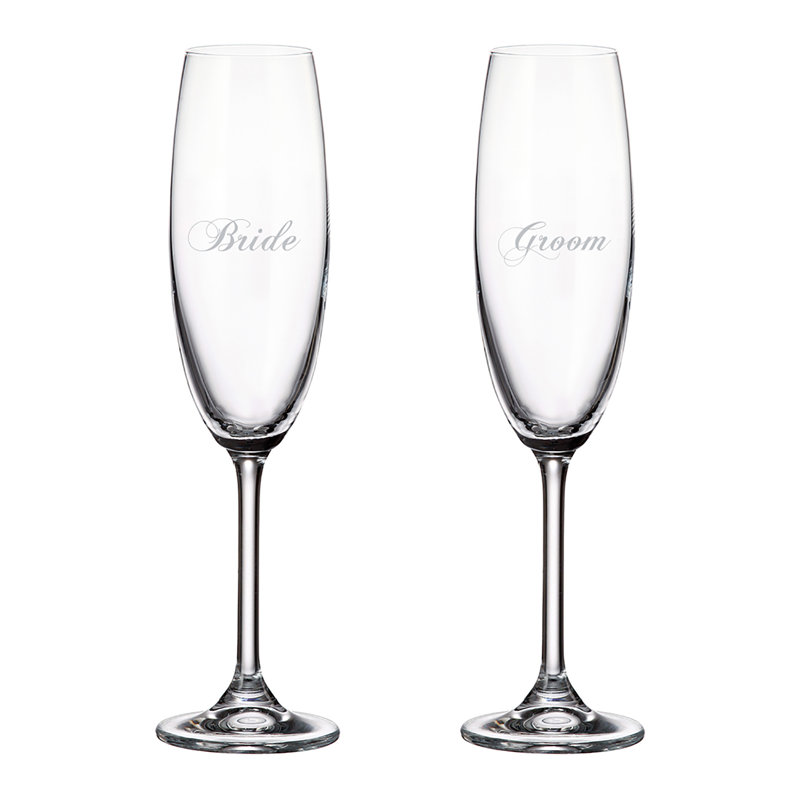Flûte pour mariés 220 ml / 7,5 oz - 2 paquets