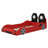 Wood Race Car-Shaped Platform Bed With LED And Upholstered Backrest-1327916439