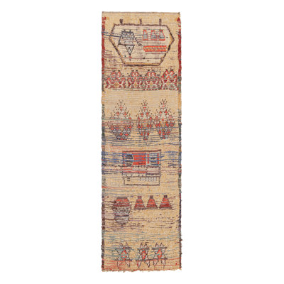 One-of-a-Kind 2'6”x7'1” Hand Knotted Area Rug