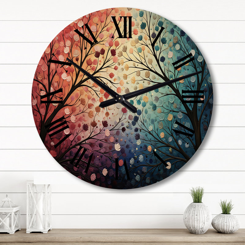 Horloge murale surdimensionnée en bois, Grand