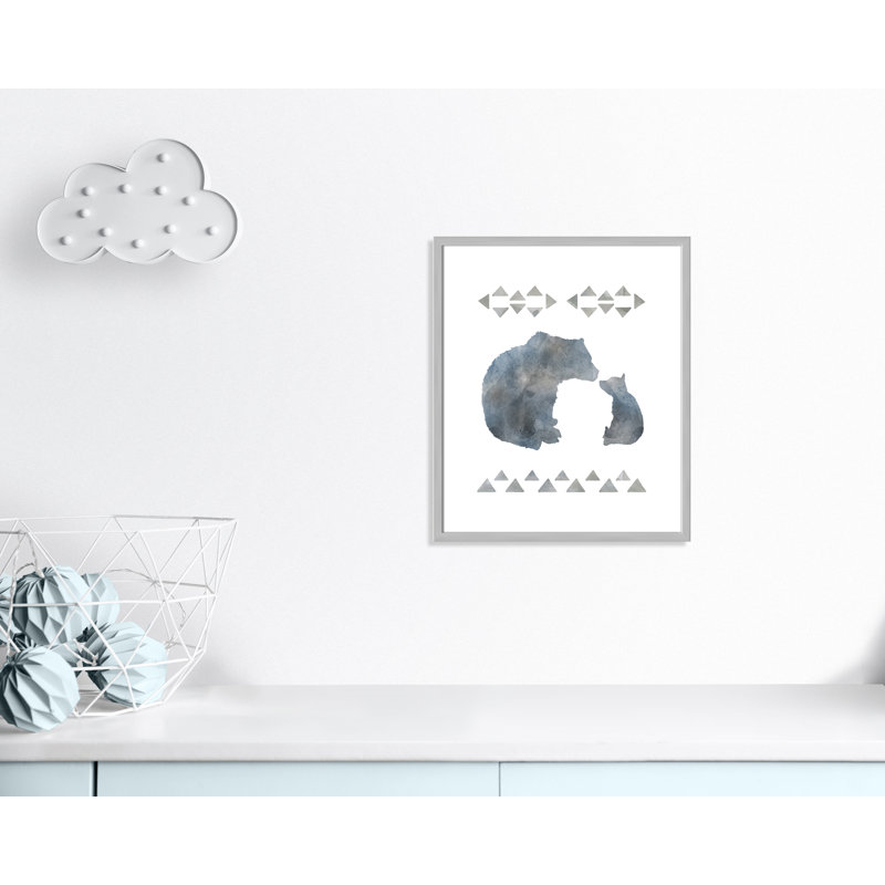 «Little Man Cave Bears», art encadré, H 24,5 po x l 20,5 po x P 1,18 po, Cadre argenté