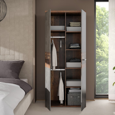 Ralphie 2 Door Manufactured Wood Wardrobe