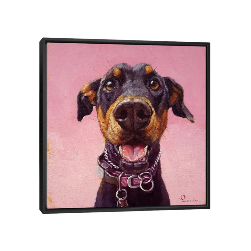 « follow your nez xii », impression sur toile, H 18 po x l 18 po x P 1,5 po, Toile avec cadre noir, Pas de tapis